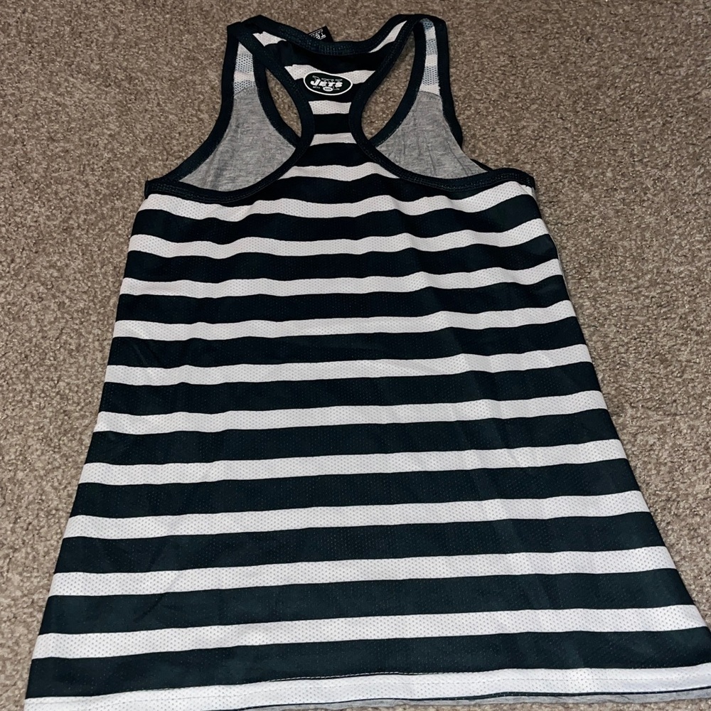 NFL NY Jets Team Apparel Green and White Mesh Tank - Picture 4 of 5